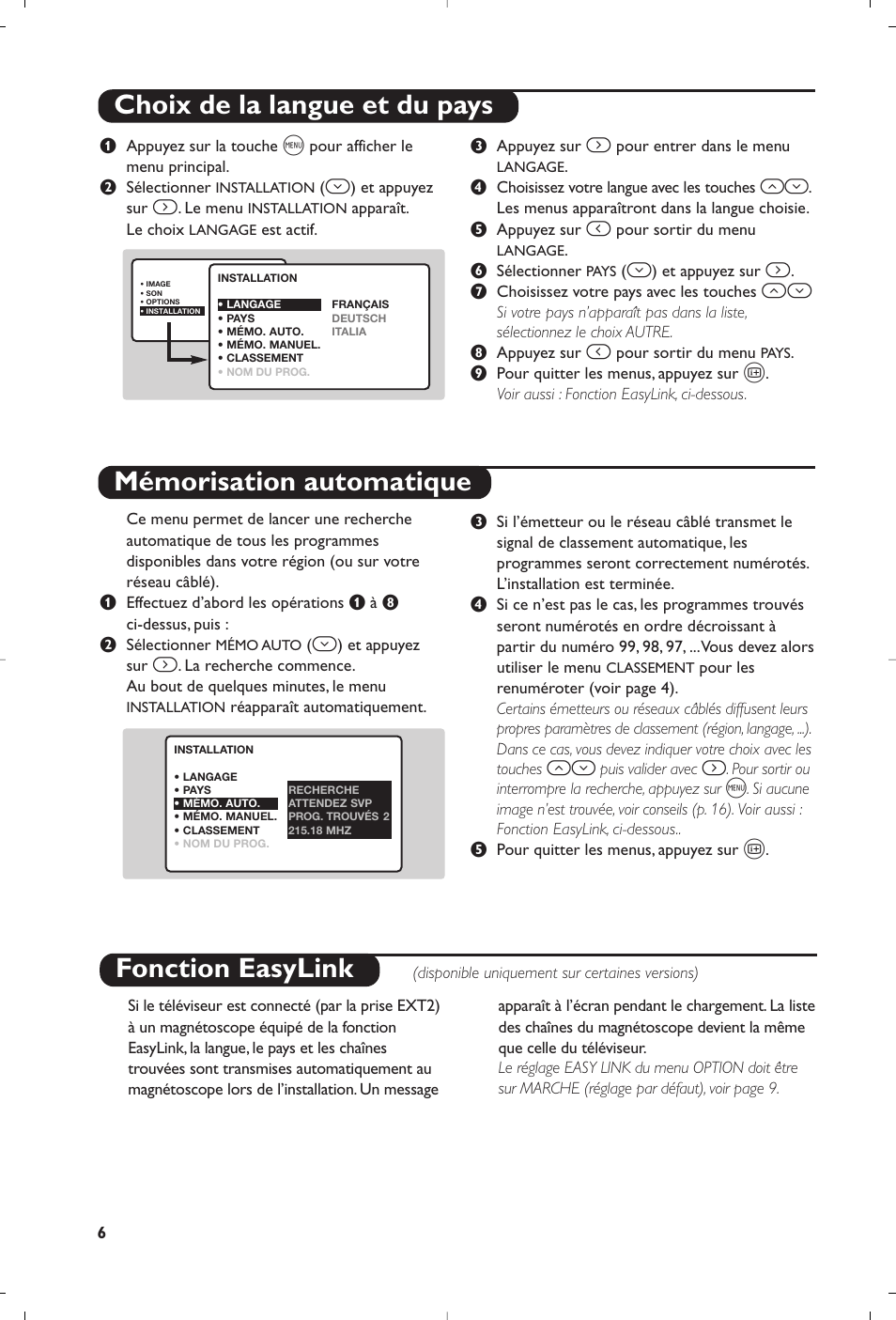 Fonction easylink | Philips 23PF9945-37 User Manual | Page 22 / 128