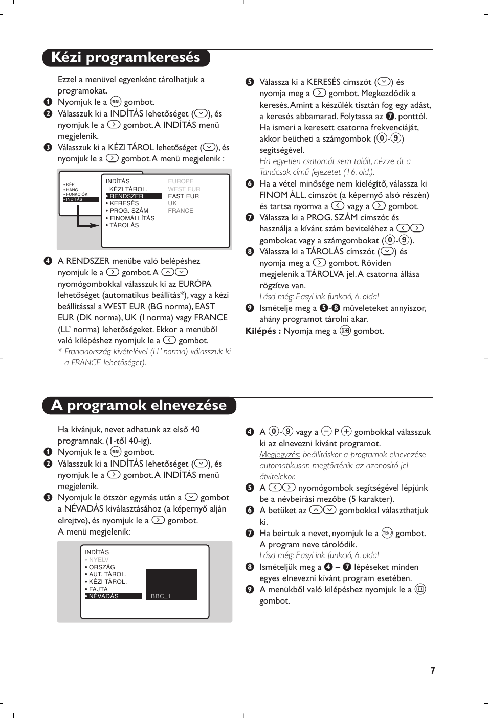 Kézi programkeresés a programok elnevezése | Philips 23PF9945-37 User Manual | Page 39 / 128