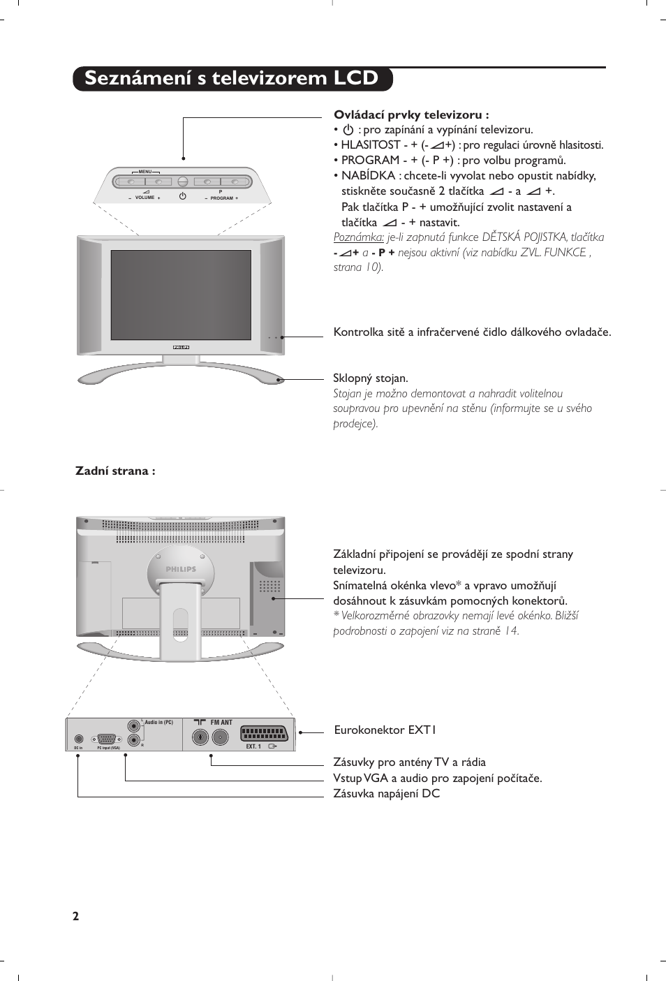 Seznámení s televizorem lcd | Philips 23PF9945-37 User Manual | Page 82 / 128