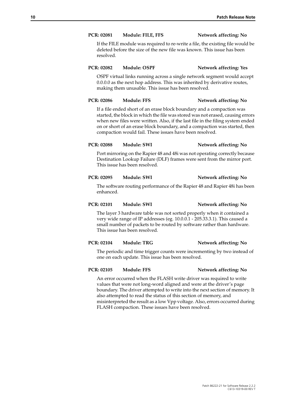 Allied Telesis 86222-21 User Manual | Page 10 / 28