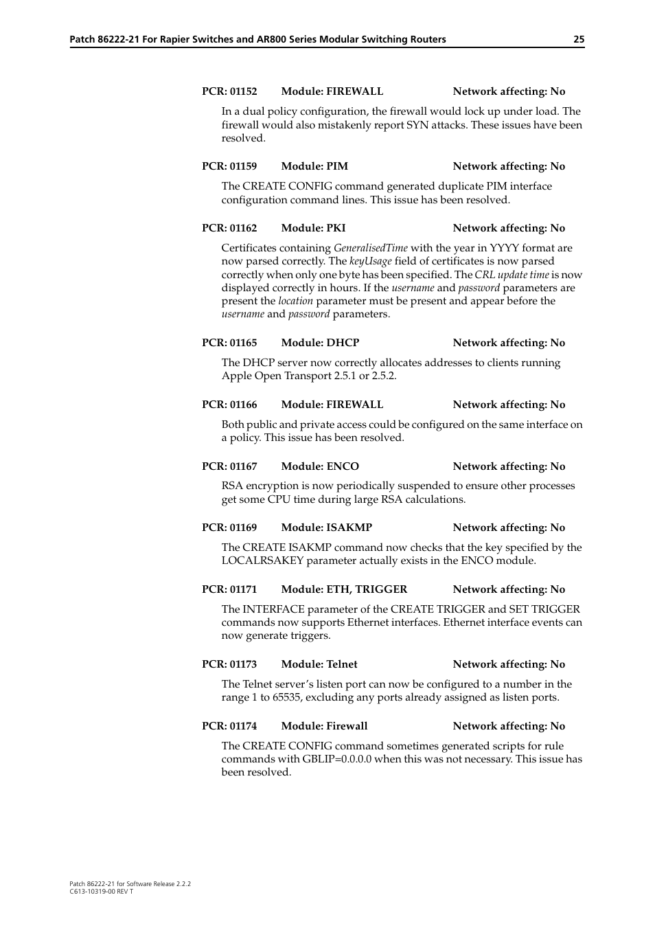 Allied Telesis 86222-21 User Manual | Page 25 / 28