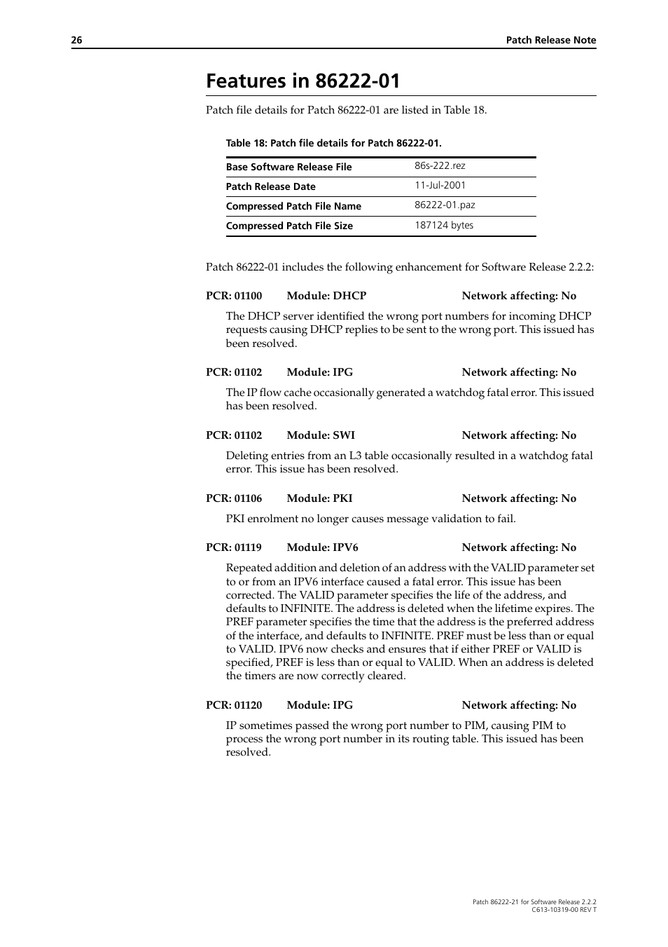 Features in 86222-01 | Allied Telesis 86222-21 User Manual | Page 26 / 28