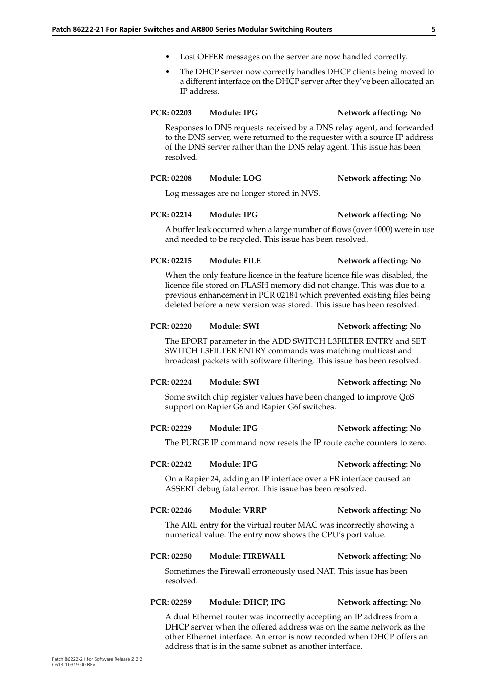 Allied Telesis 86222-21 User Manual | Page 5 / 28