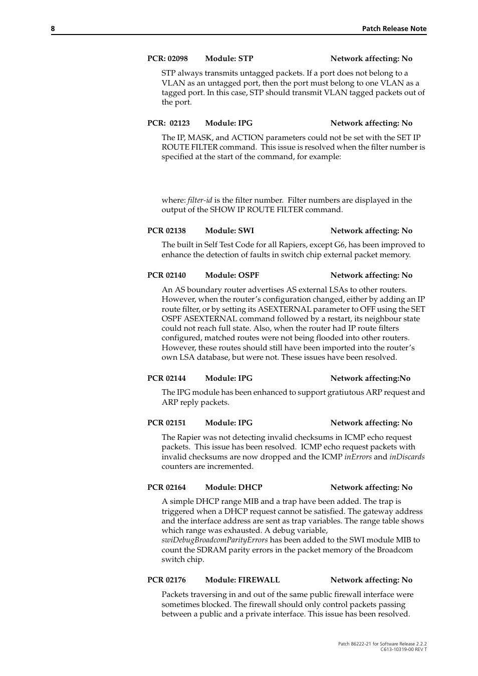 Allied Telesis 86222-21 User Manual | Page 8 / 28