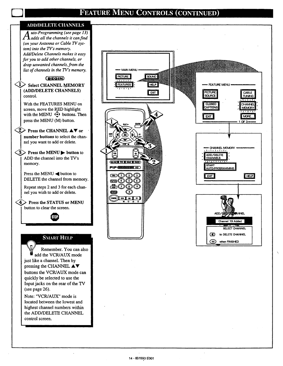 Eature, Ontrols, Continued | Philips 7P4830W199 User Manual | Page 14 / 46