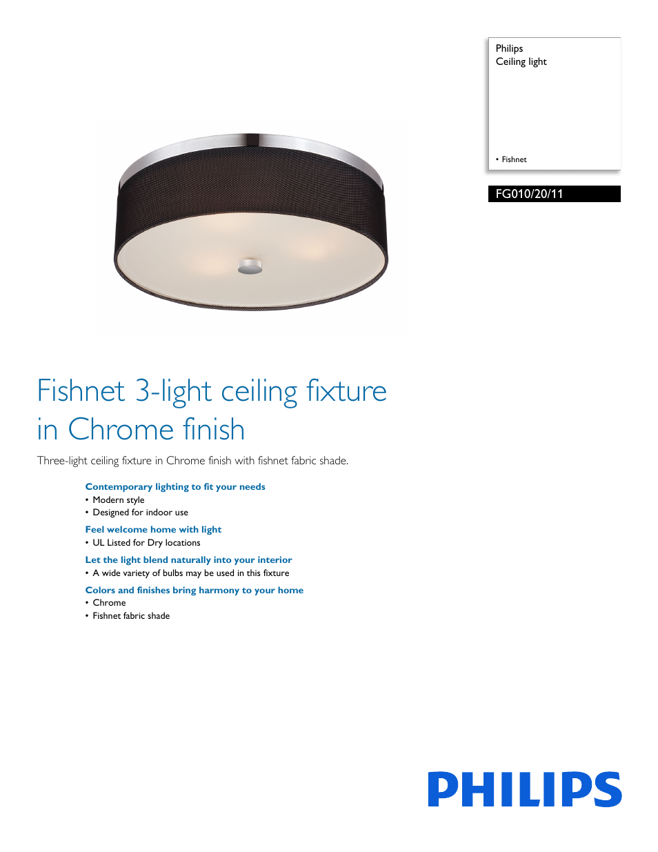Philips FG0102011 User Manual | 2 pages