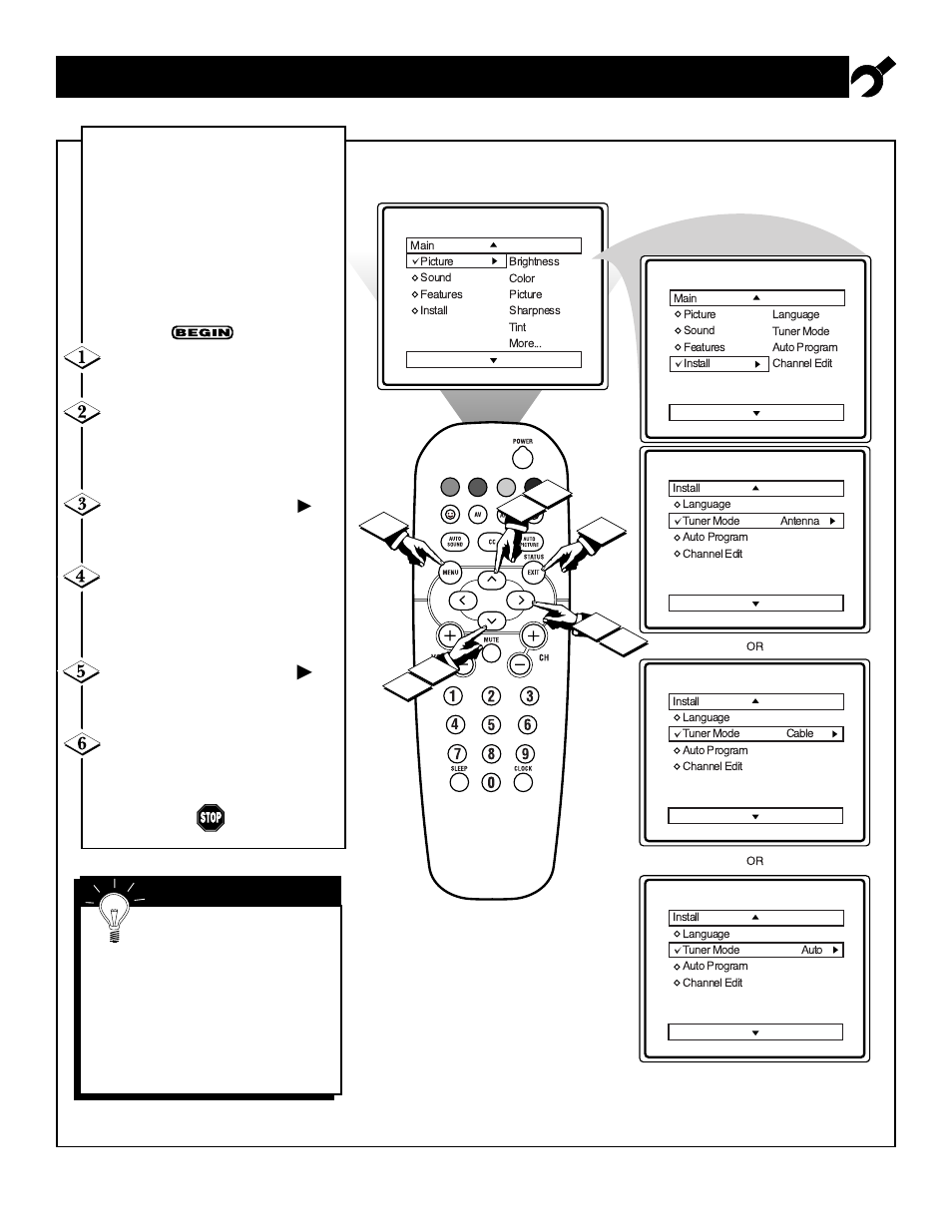 Ow to, Se the, Uner | Ontrol | Philips 19PS45S User Manual | Page 11 / 40
