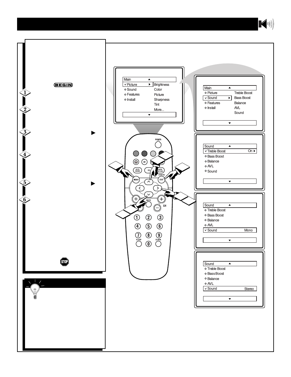 Ow to, Et the, Tereo | Rograms | Philips 19PS45S User Manual | Page 19 / 40