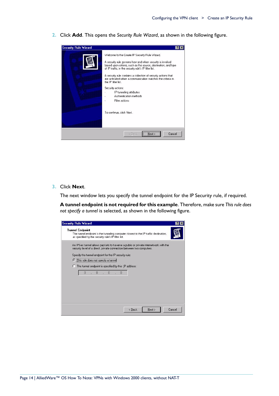 Allied Telesis VPN User Manual | Page 14 / 29