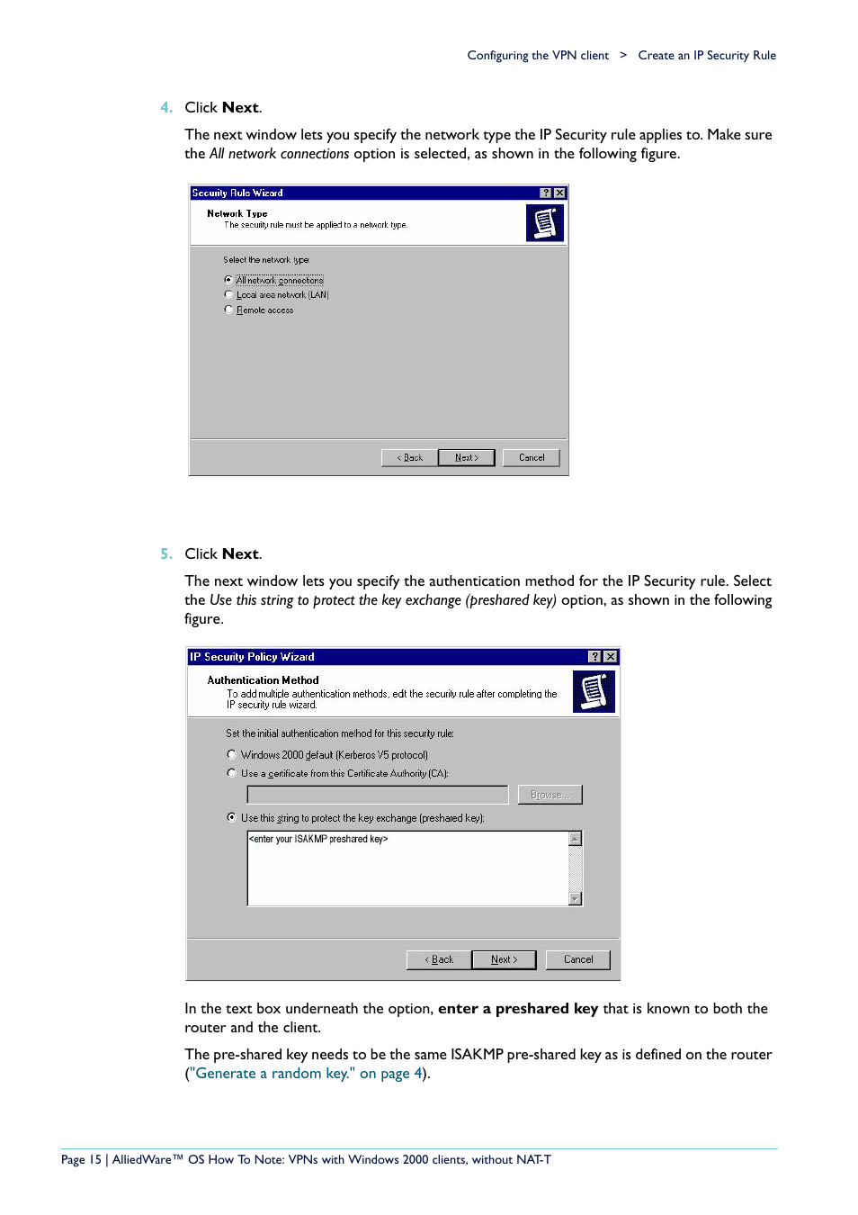 Allied Telesis VPN User Manual | Page 15 / 29