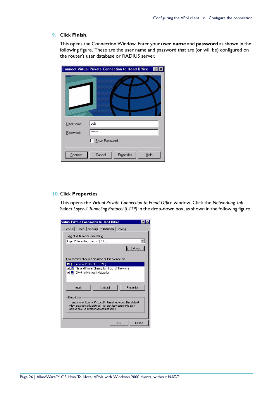 Allied Telesis VPN User Manual | Page 26 / 29