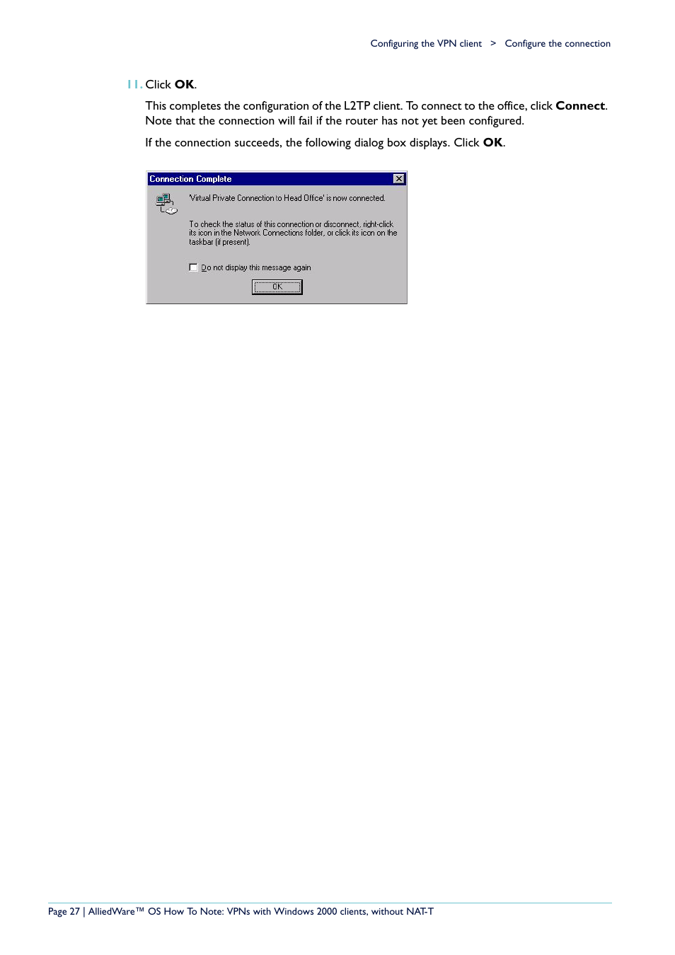 Allied Telesis VPN User Manual | Page 27 / 29