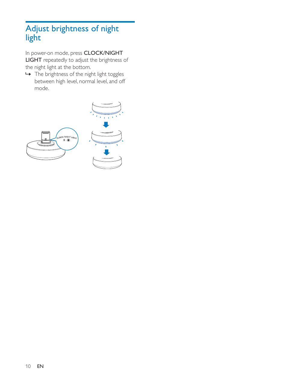 Philips docking speaker with Bluetooth® AS111 for Android User Manual | Page 10 / 32