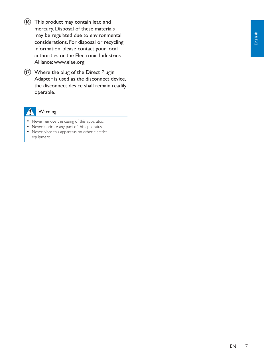 Philips docking speaker with Bluetooth® AS111 for Android User Manual | Page 7 / 32