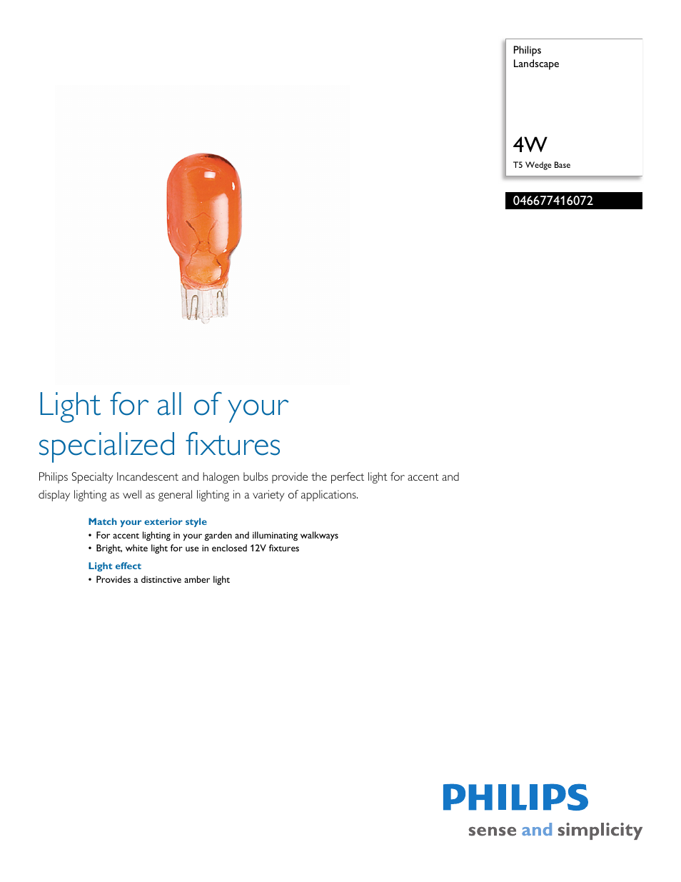 Philips 046677416072 User Manual | 2 pages