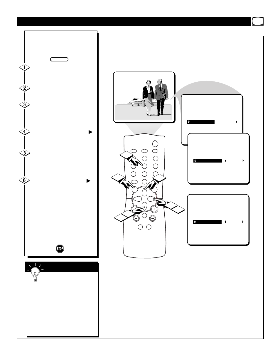 Ow to, Se the, Hannel | Ontrol | Philips PR1392X User Manual | Page 13 / 36
