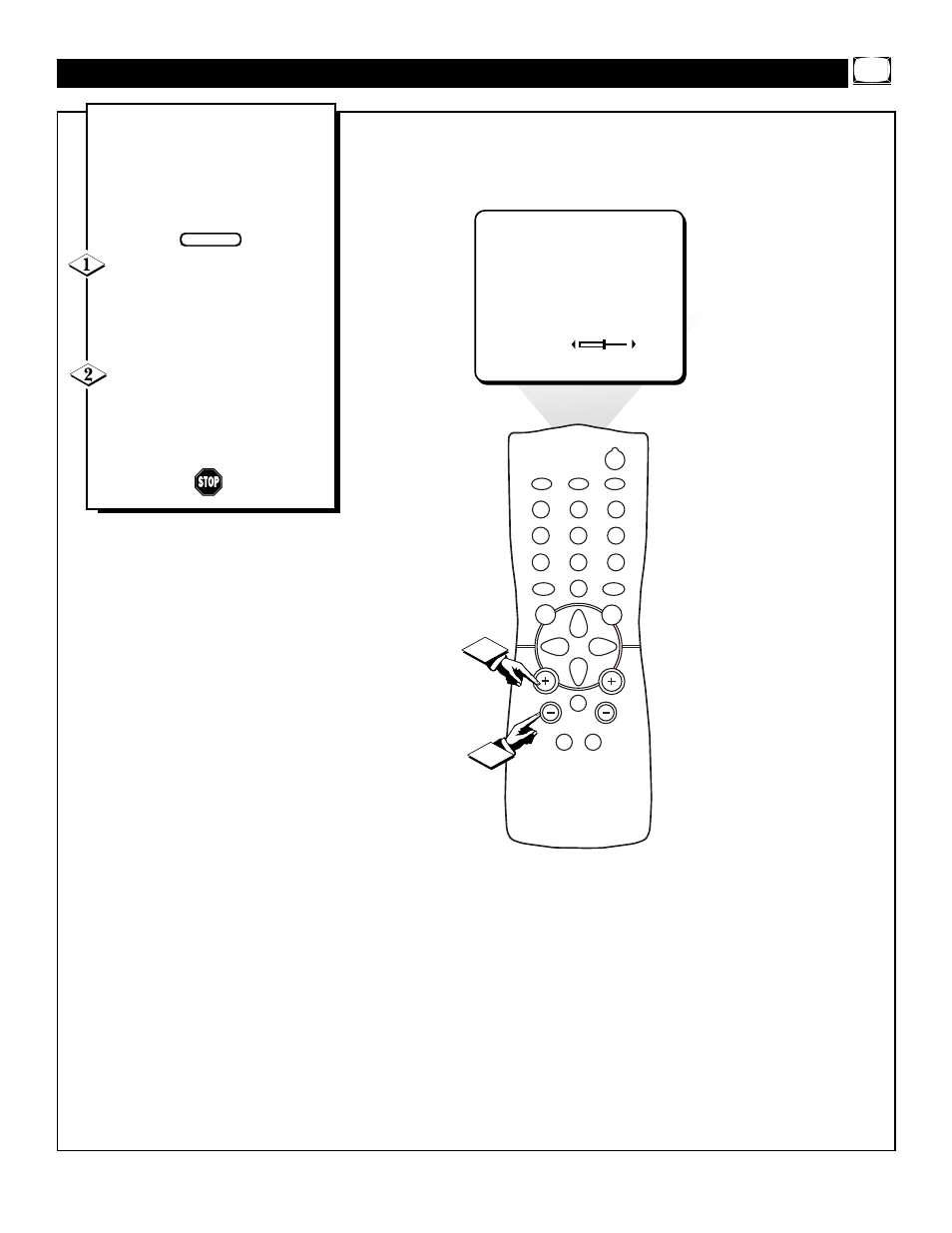 Tv v, Sing the, Olume | Ontrol | Philips PR1392X User Manual | Page 21 / 36