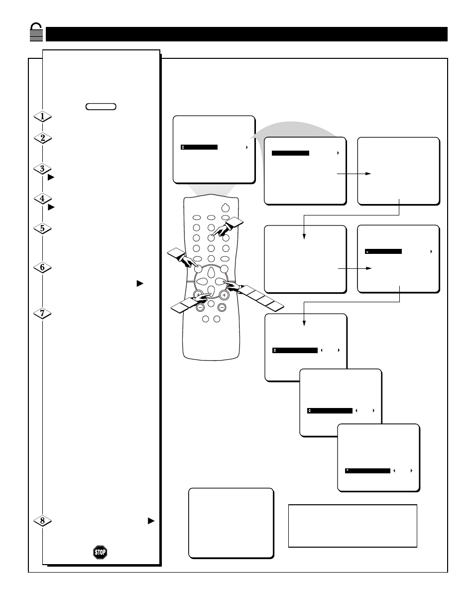Etting the, Mart, Locking | Ptions | Philips PR1392X User Manual | Page 24 / 36