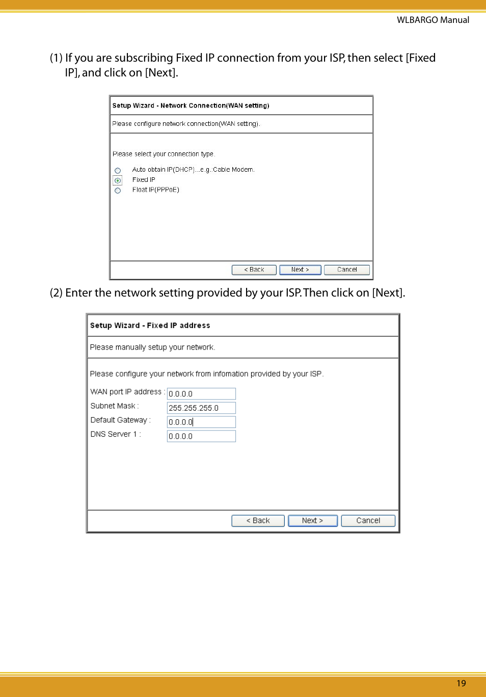 2 fixed ip | Allied Telesis CG-WLBARGO User Manual | Page 20 / 52