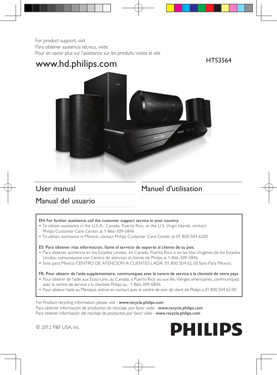 Philips HTS3564-F7 User Manual | 50 pages