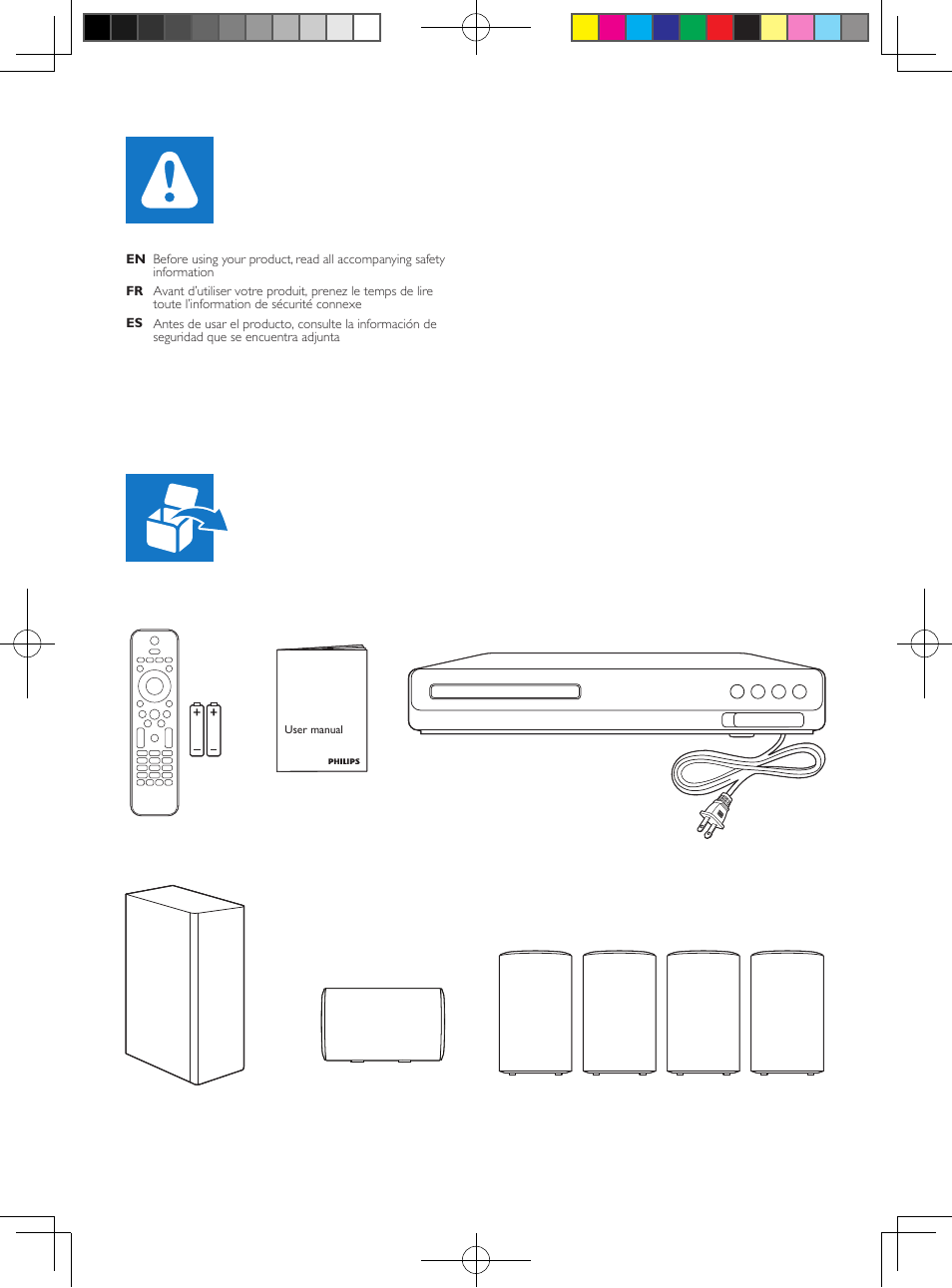 Philips HTS3564-F7 User Manual | Page 2 / 50