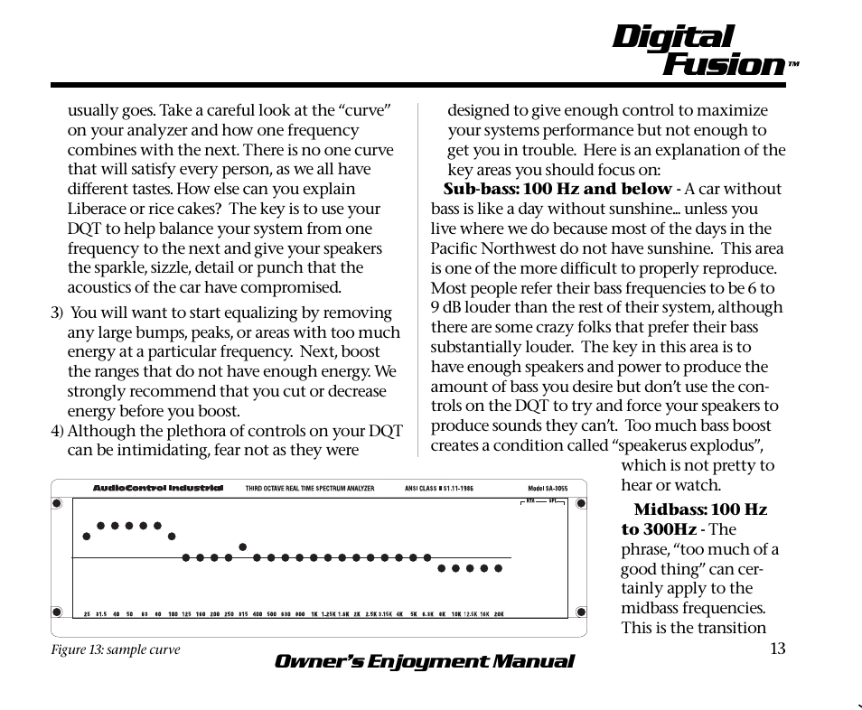 Digital fusion | AudioControl Digital Equalizer User Manual | Page 17 / 24