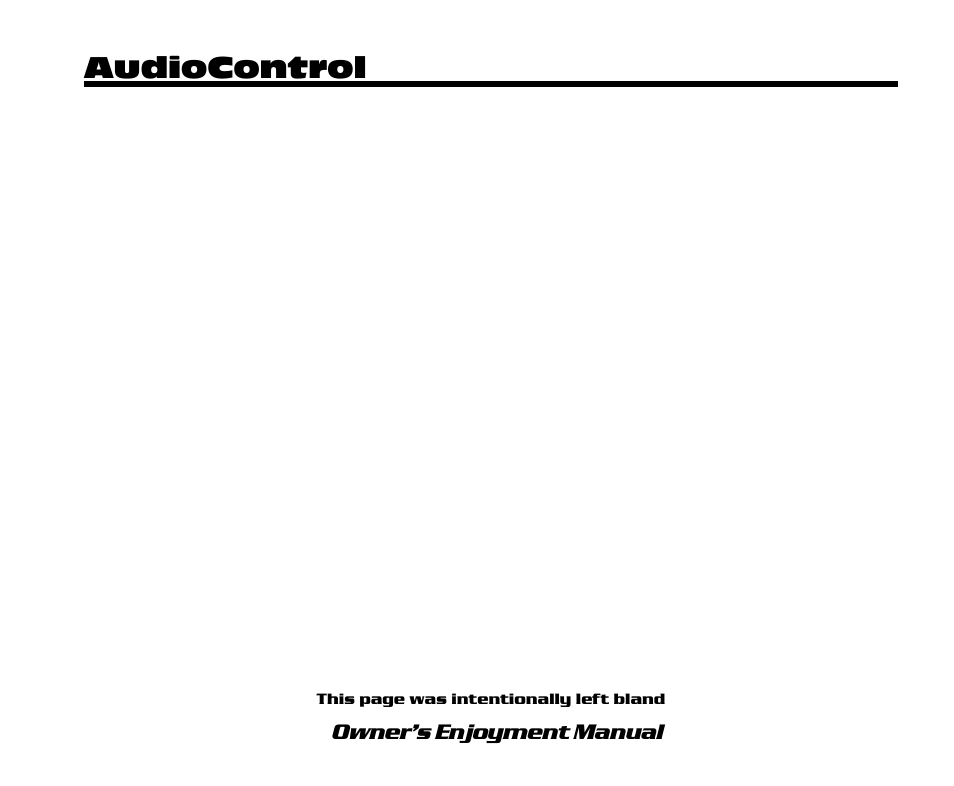 Audiocontrol | AudioControl Digital Equalizer User Manual | Page 2 / 24