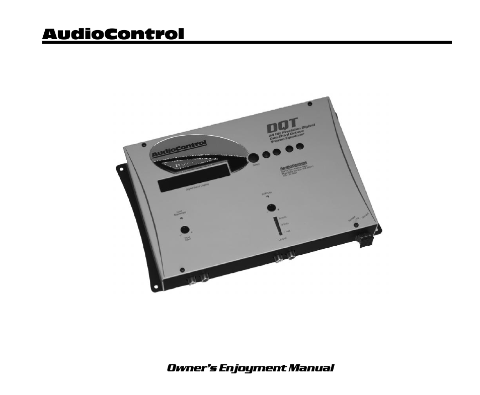 Audiocontrol | AudioControl Digital Equalizer User Manual | Page 4 / 24