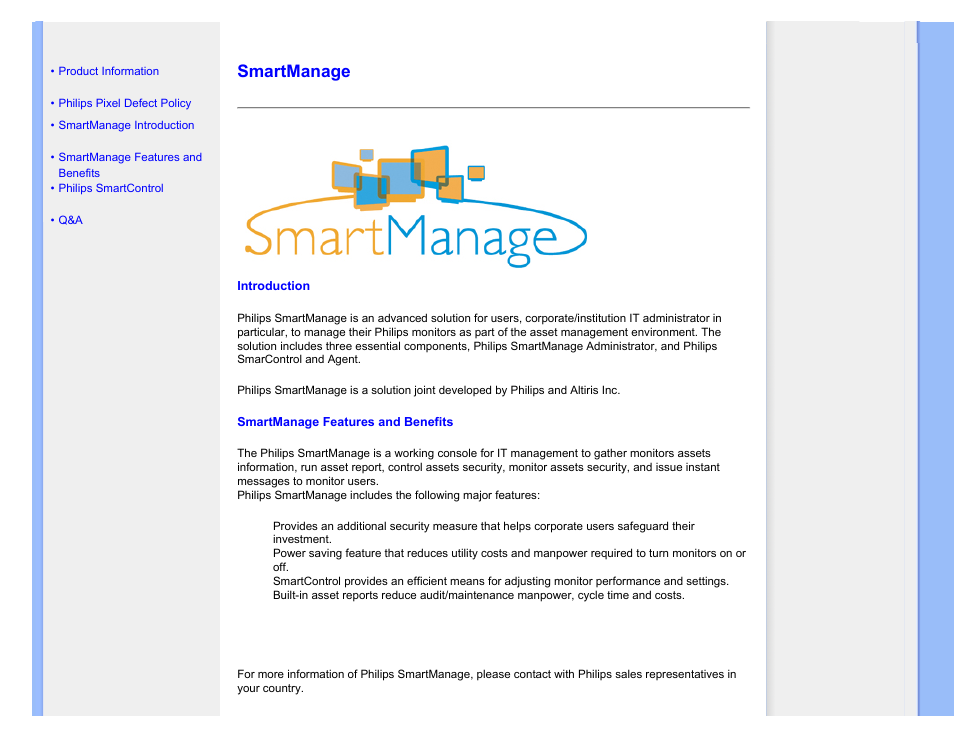 Smartmanage | Philips 170B7CS-27 User Manual | Page 37 / 99
