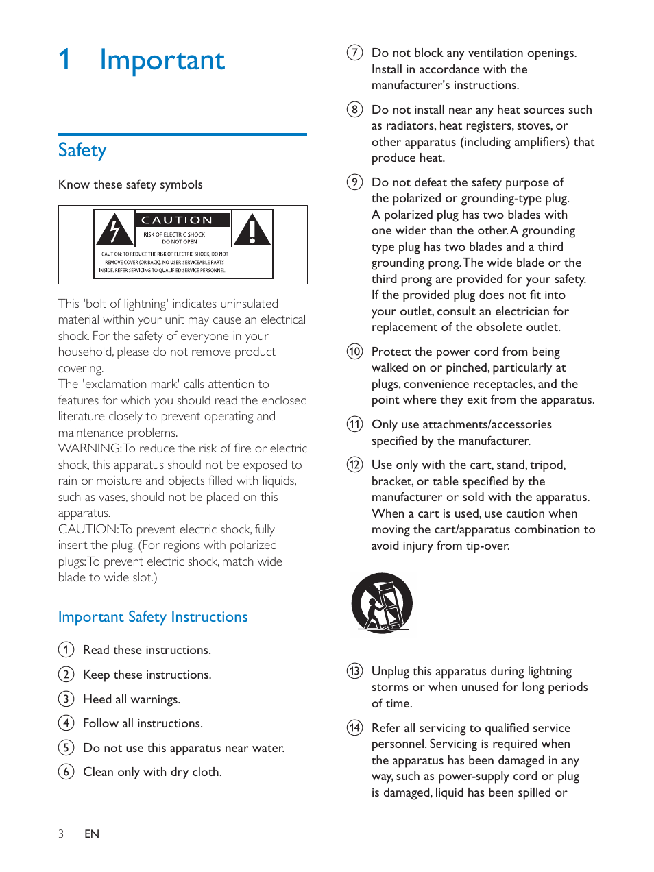 1 important | Philips DS3110-37 User Manual | Page 3 / 12