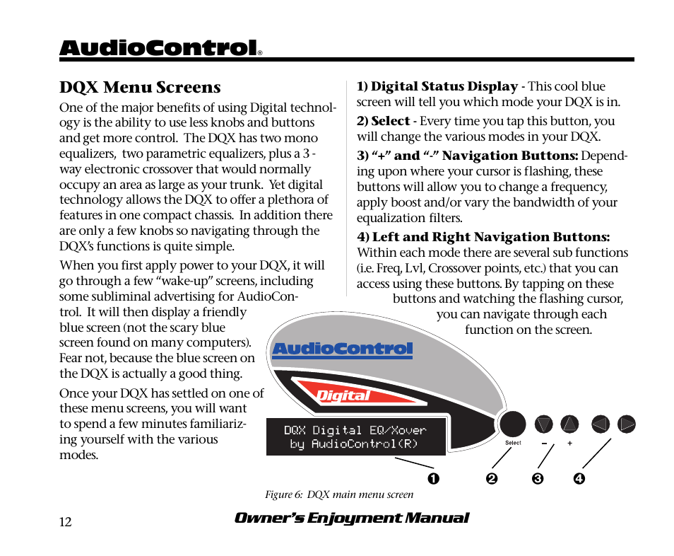 Audiocontrol | AudioControl DQX User Manual | Page 16 / 28