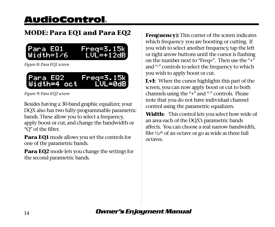 Audiocontrol | AudioControl DQX User Manual | Page 18 / 28