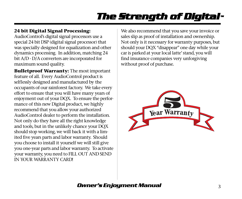 The s | AudioControl DQX User Manual | Page 7 / 28