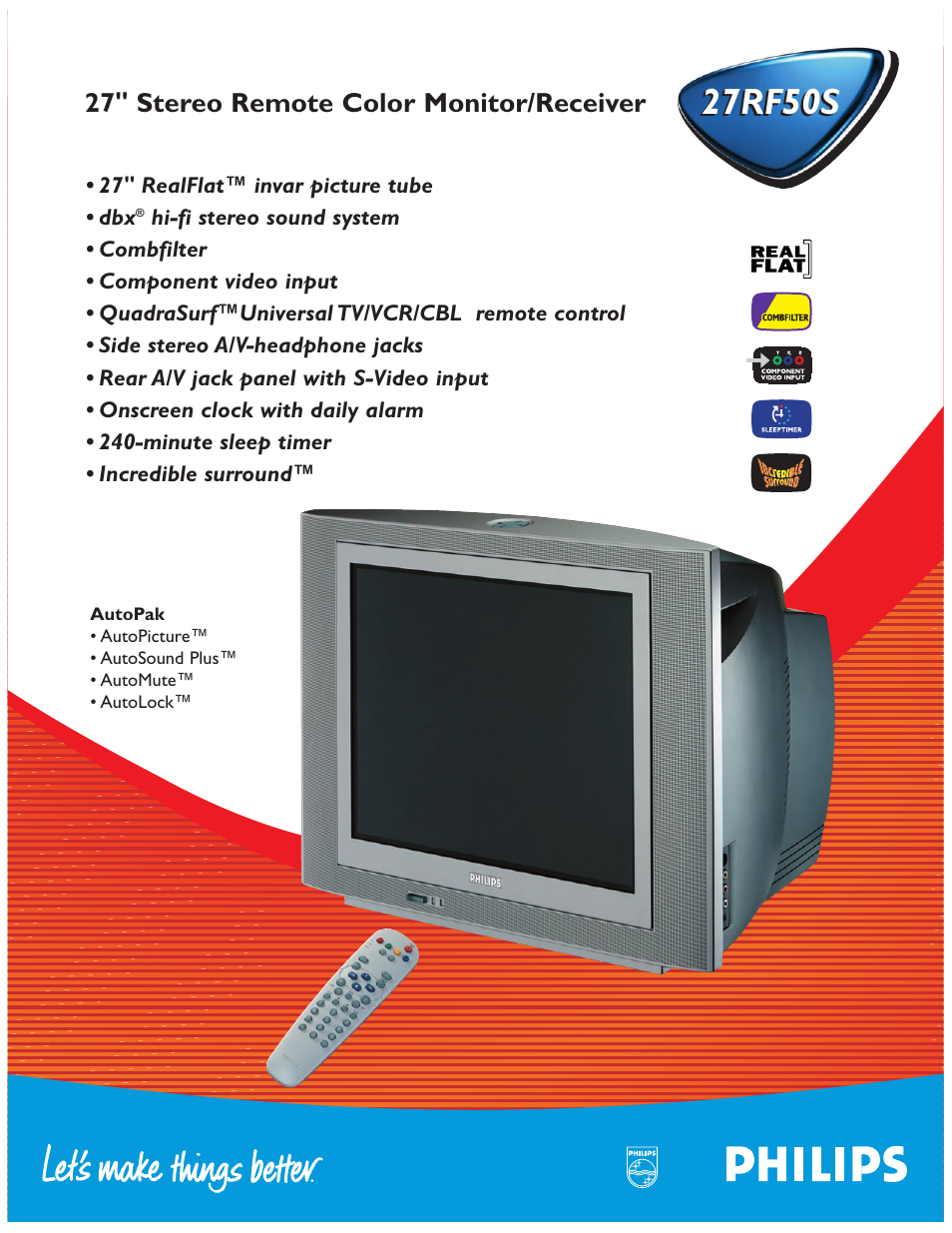 Philips 27RF50S99 User Manual | 2 pages