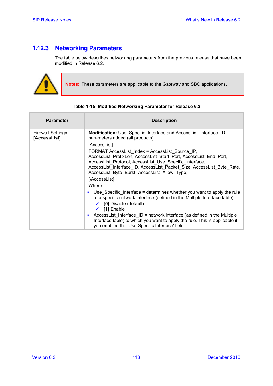3 networking parameters | AudioCodes MEDIAPACK VERSION 6.2 User Manual | Page 113 / 178