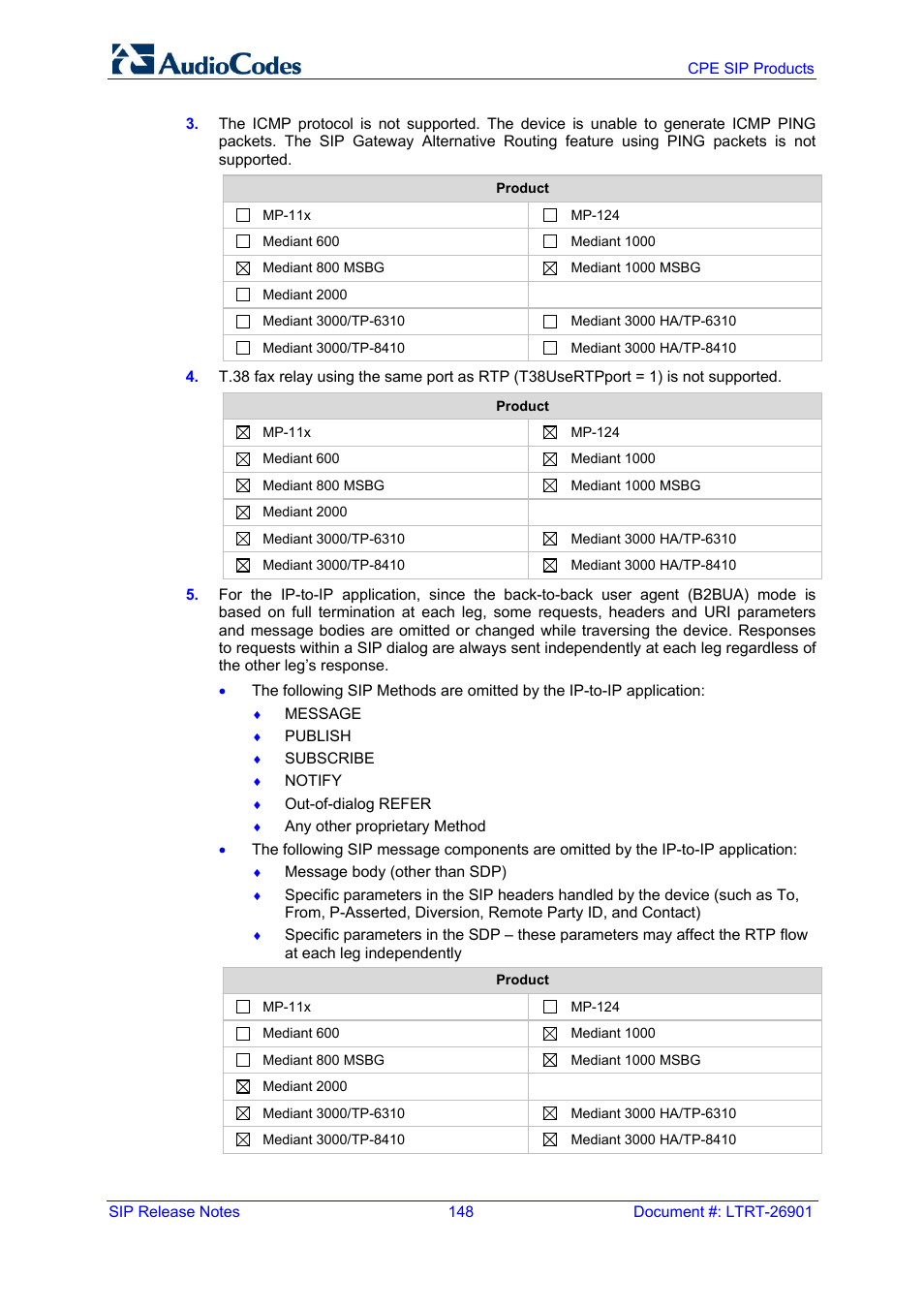 AudioCodes MEDIAPACK VERSION 6.2 User Manual | Page 148 / 178