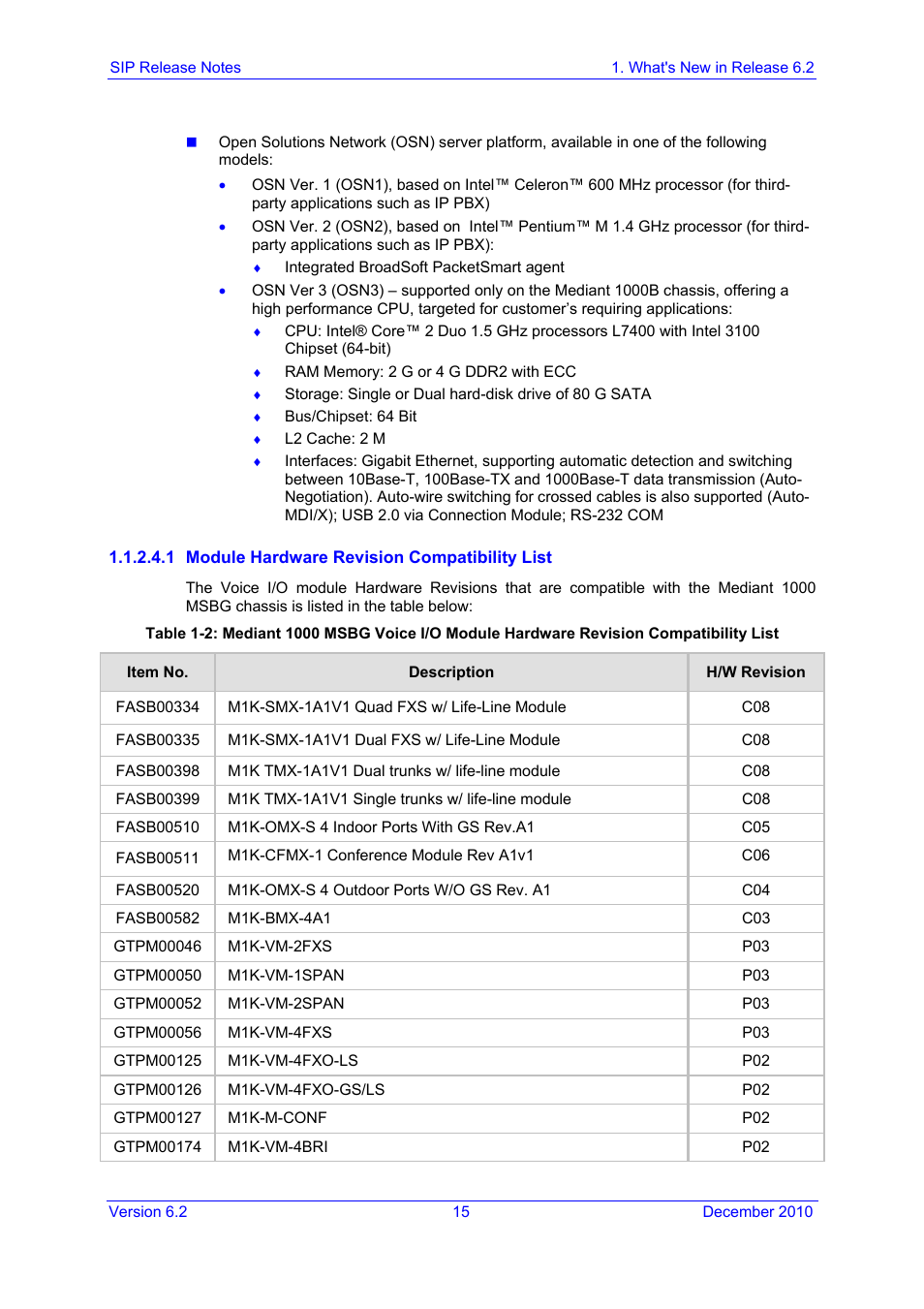 AudioCodes MEDIAPACK VERSION 6.2 User Manual | Page 15 / 178
