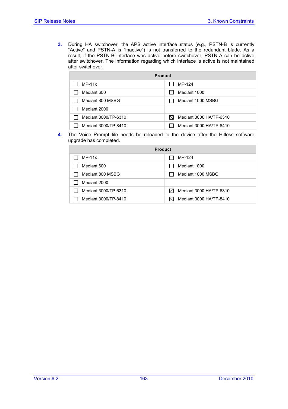 AudioCodes MEDIAPACK VERSION 6.2 User Manual | Page 163 / 178
