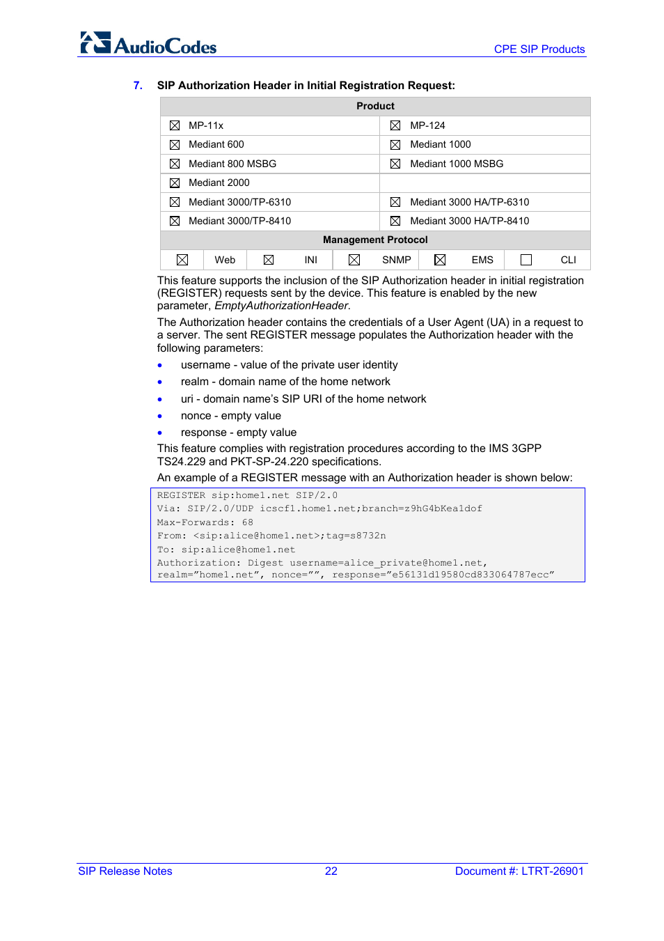 AudioCodes MEDIAPACK VERSION 6.2 User Manual | Page 22 / 178