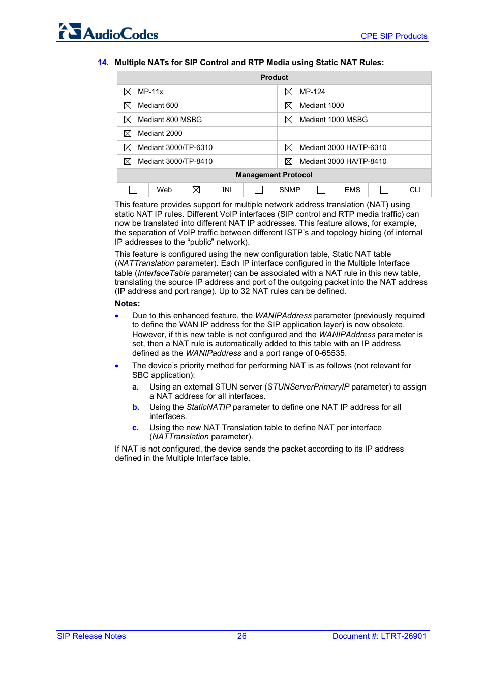 AudioCodes MEDIAPACK VERSION 6.2 User Manual | Page 26 / 178