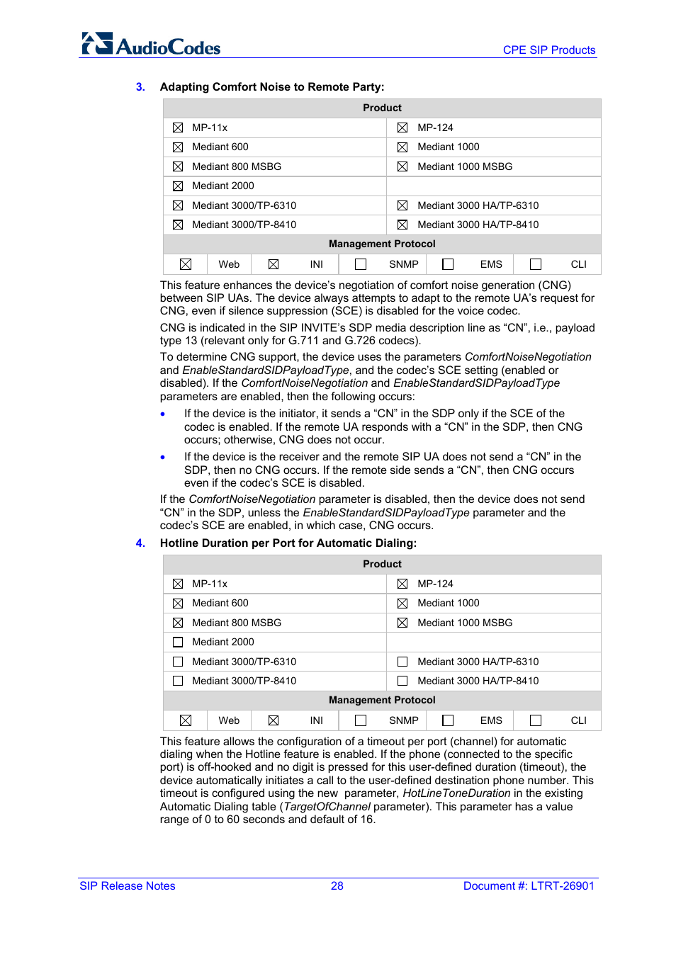 AudioCodes MEDIAPACK VERSION 6.2 User Manual | Page 28 / 178