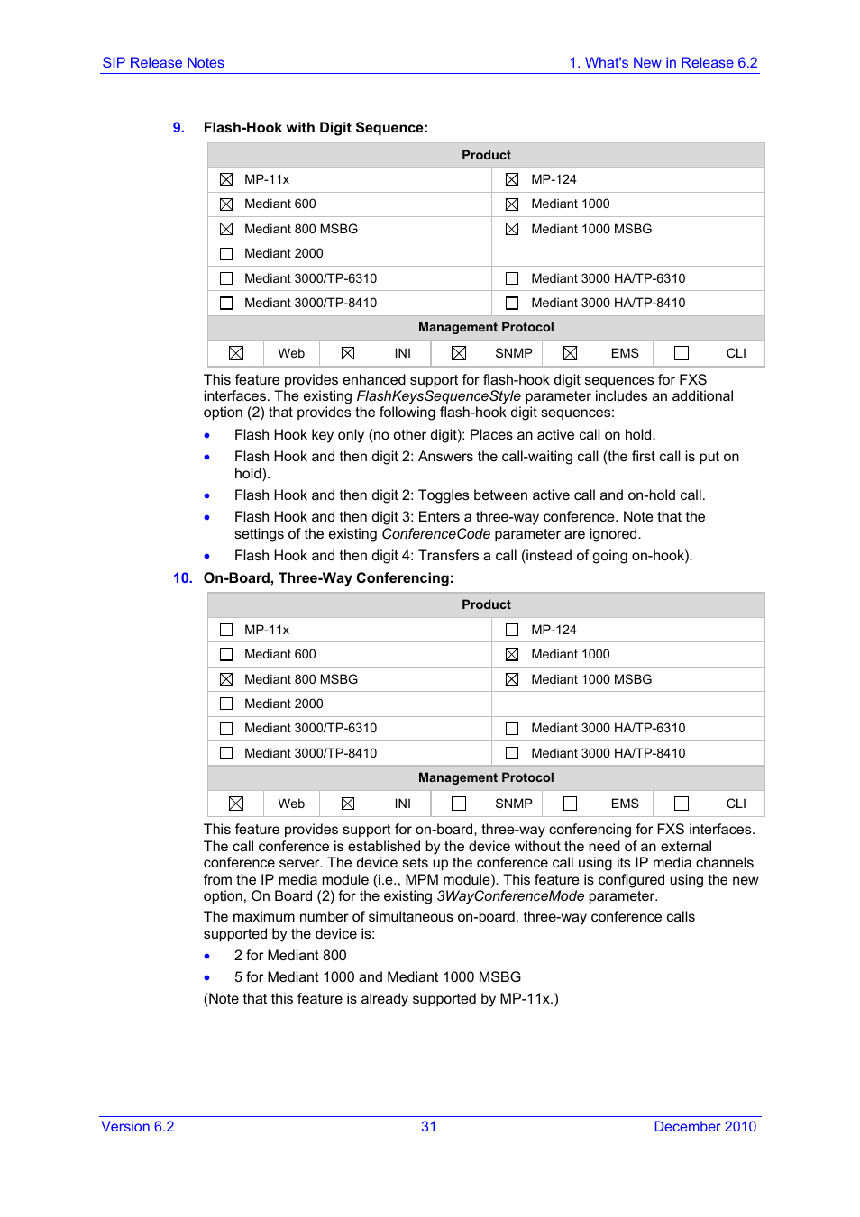 AudioCodes MEDIAPACK VERSION 6.2 User Manual | Page 31 / 178