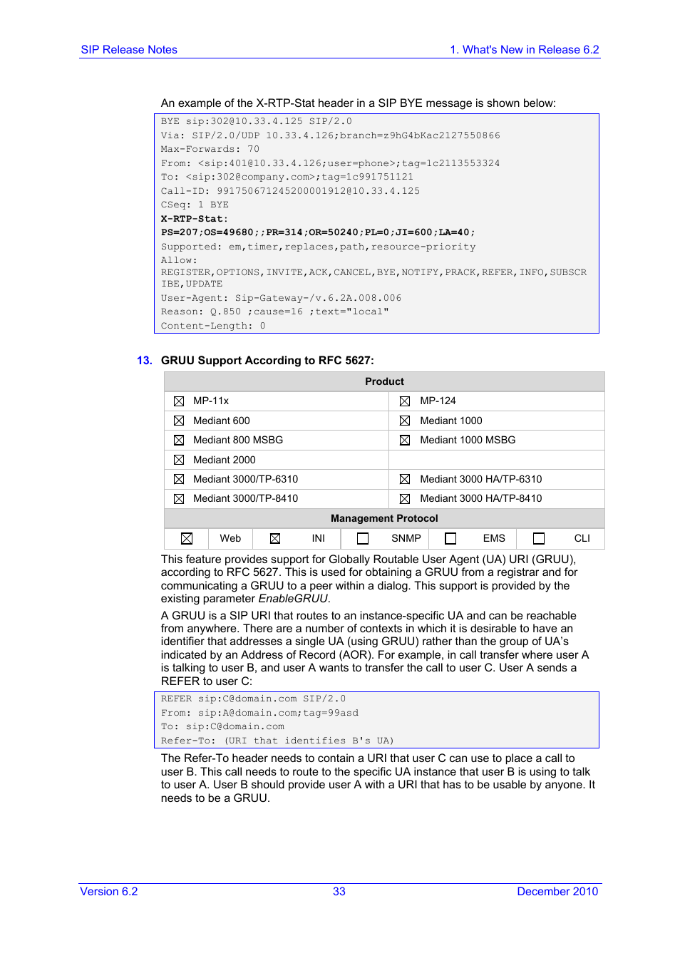 AudioCodes MEDIAPACK VERSION 6.2 User Manual | Page 33 / 178