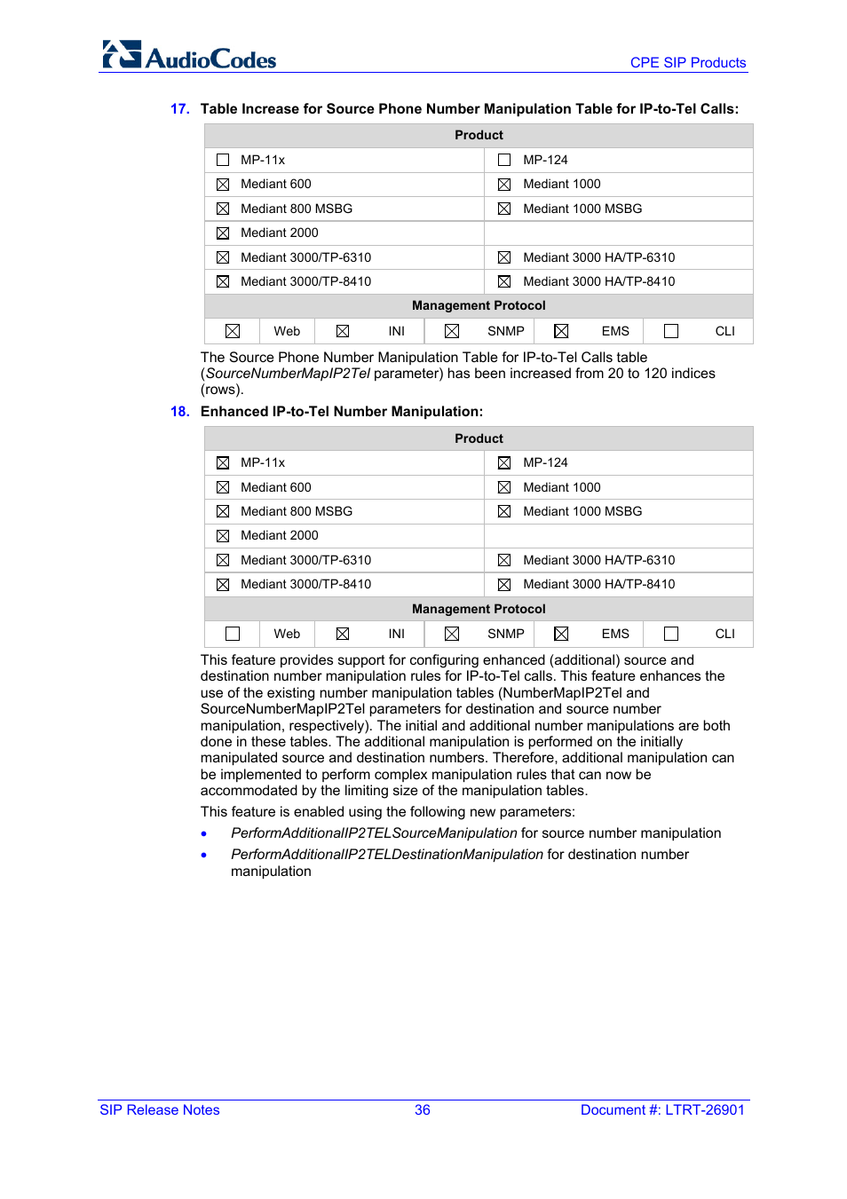 AudioCodes MEDIAPACK VERSION 6.2 User Manual | Page 36 / 178
