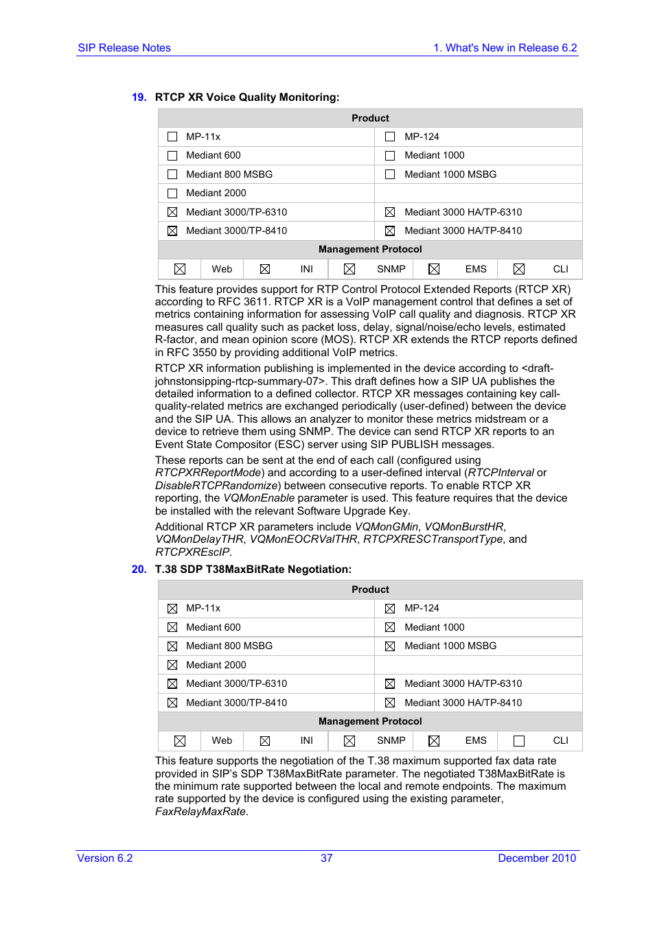 AudioCodes MEDIAPACK VERSION 6.2 User Manual | Page 37 / 178