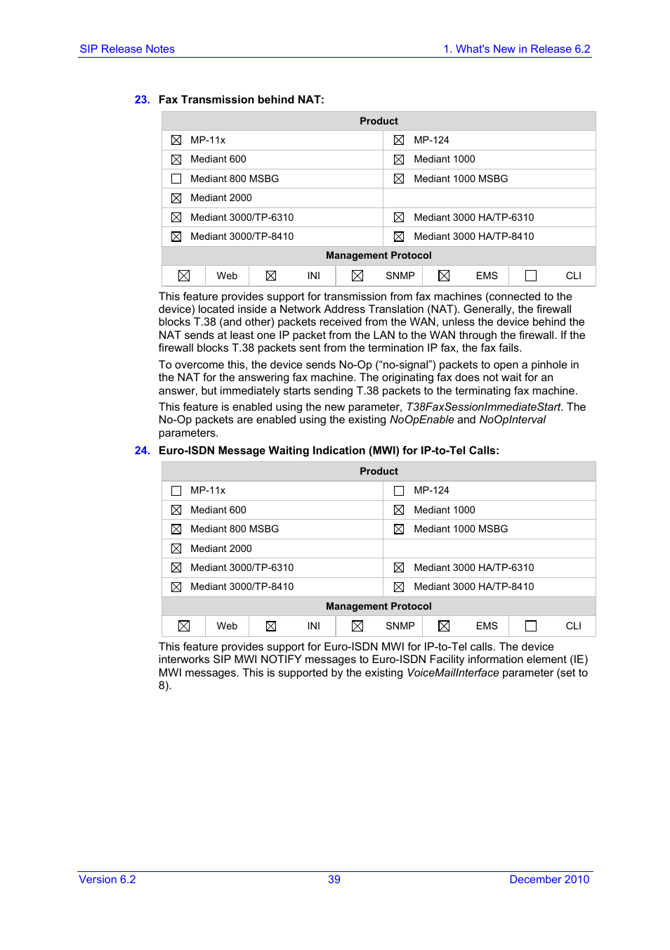 AudioCodes MEDIAPACK VERSION 6.2 User Manual | Page 39 / 178