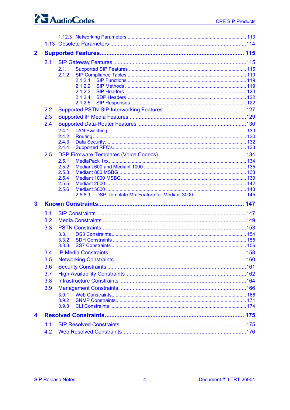 AudioCodes MEDIAPACK VERSION 6.2 User Manual | Page 4 / 178