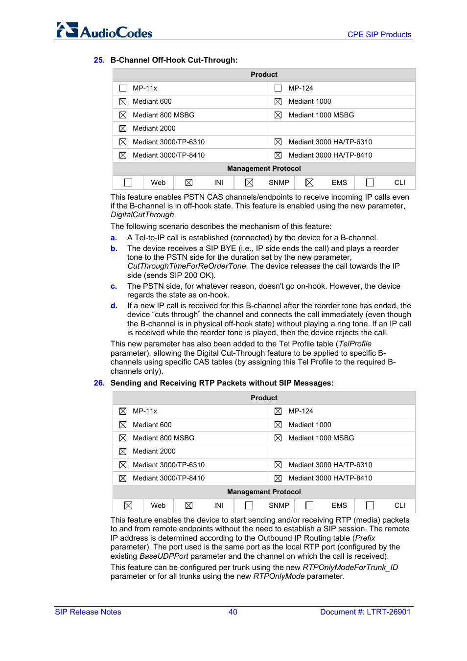 AudioCodes MEDIAPACK VERSION 6.2 User Manual | Page 40 / 178