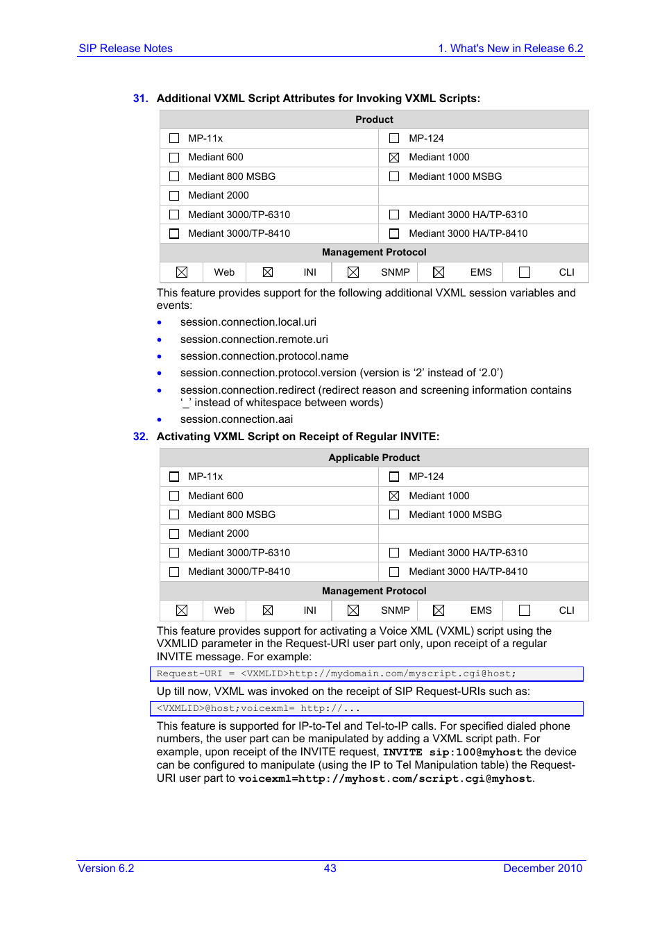 AudioCodes MEDIAPACK VERSION 6.2 User Manual | Page 43 / 178