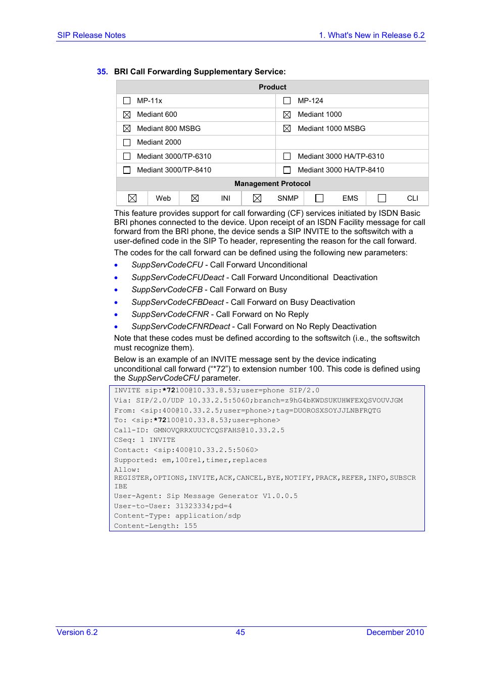 AudioCodes MEDIAPACK VERSION 6.2 User Manual | Page 45 / 178